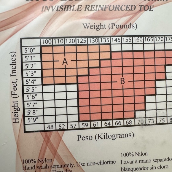 ON THE GO Pantyhose Size B Nude Day Sheer, Invisible Reinforced Toe MADE IN USA! - Picture 5 of 8